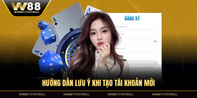 Hướng dẫn lưu ý khi tạo tài khoản mới