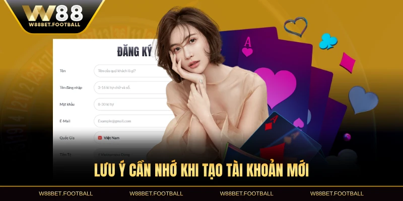 Lưu ý cần nhớ khi tạo tài khoản mới