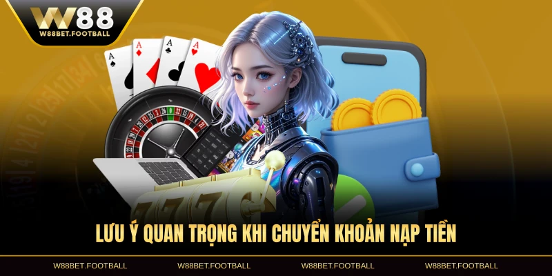 Lưu ý quan trọng khi chuyển khoản nạp tiền